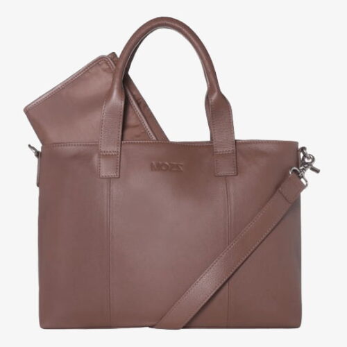 Stijlvolle leren Luiertas Taupe Beloved Bliss