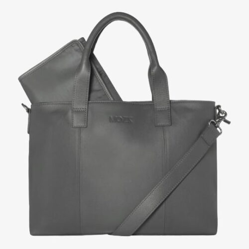 Stylische Leder Wickeltasche Grau Beloved Bliss