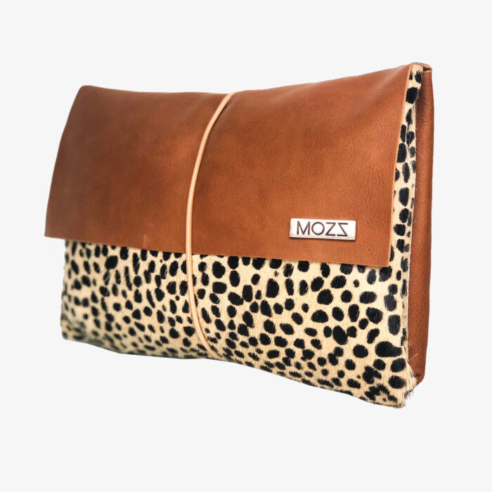 Luieretui - Cognac Baby Cheetah Beige