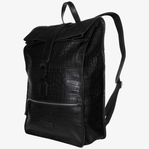 Rucksack Wickeltasche Black Croco Gobi Backpack