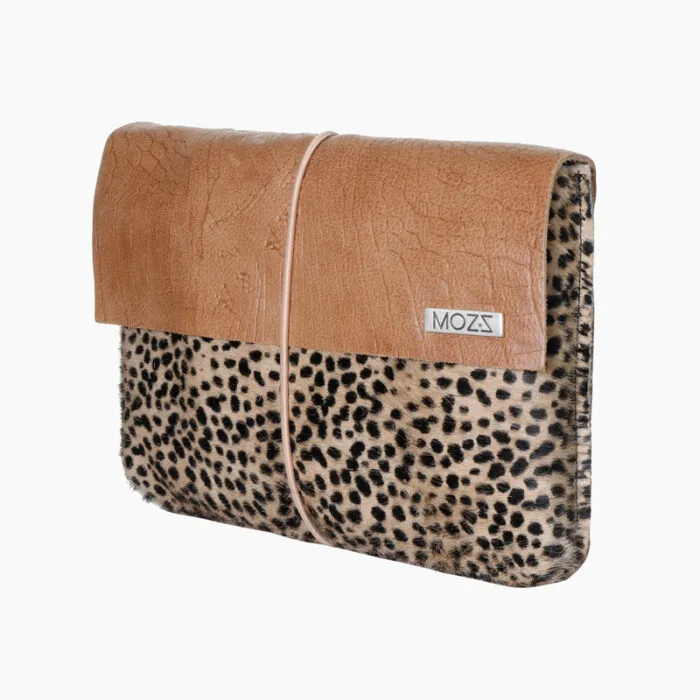 Luieretui - Camel Croco Baby Cheetah Beige